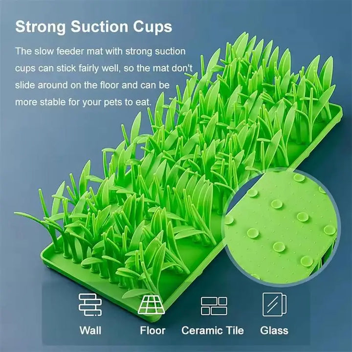 Pets slow feeder Silicone Grass Slow Food Mat Dogs Snuffle Pad Cats Licking Pad Non-slip Eating Mat pet Supplies Dog Accessories