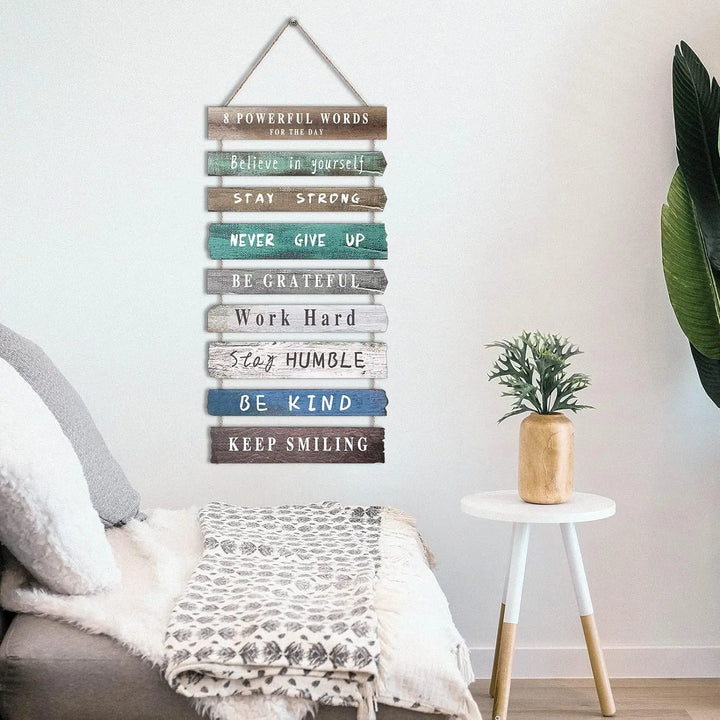 Inspirational Wall Art Decor for Office, Wooden Rustic Hanging Wall Art Decoration Sign, Wall Art for Home Living Room Bedroom